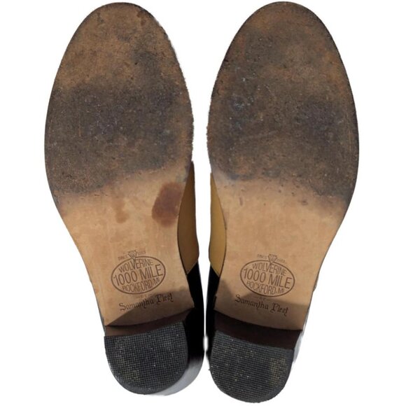 Samantha Pleet Wolverine x Anthropologie Two Tone/Colorblock Leather Boots - Picture 6 of 10